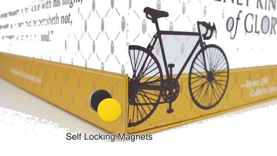 Magnetic lock detail on the Missionary Memory Box